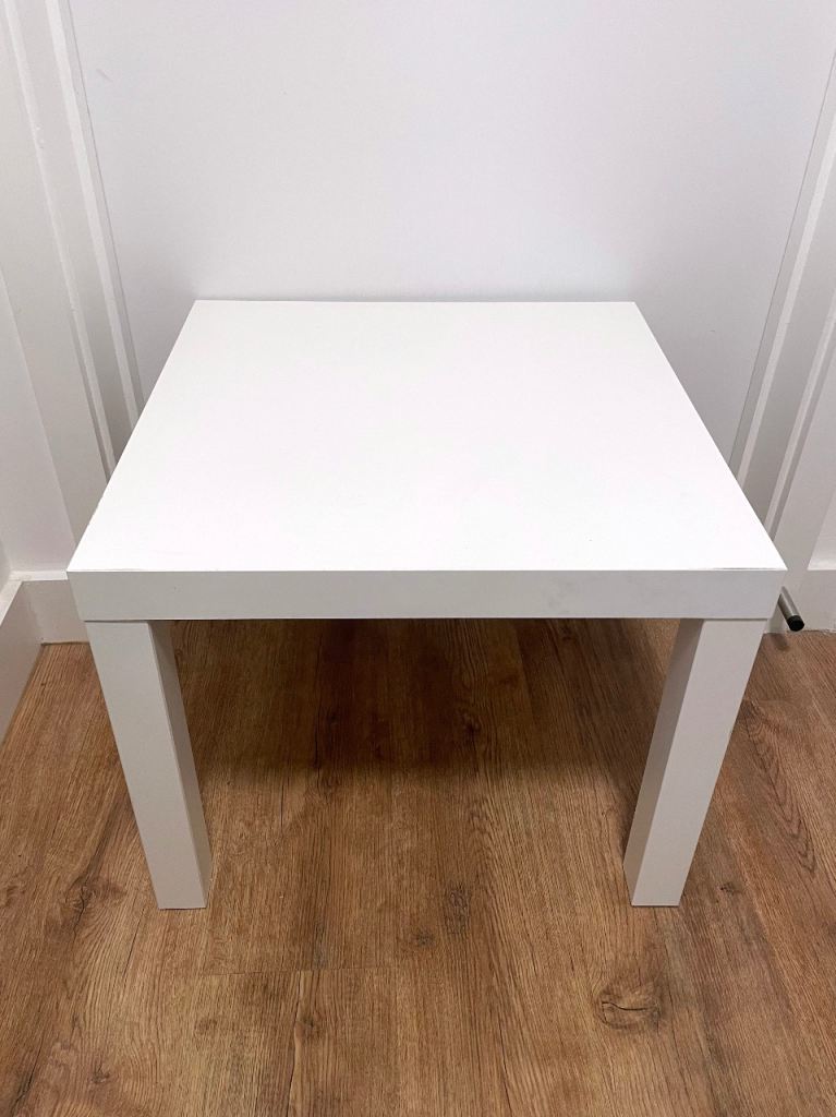 IKEA LACK furniture side coffee table, white, 55x55 cm
