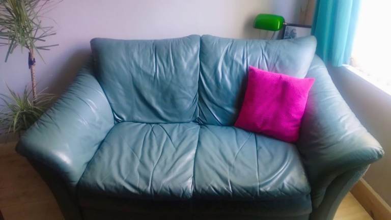 Roomy Teal Green Two-seater Fair to Good Condition 