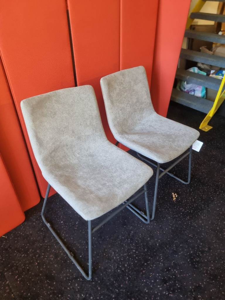 Pair of Grey Wayfair Dining Chairs Never Been Used 