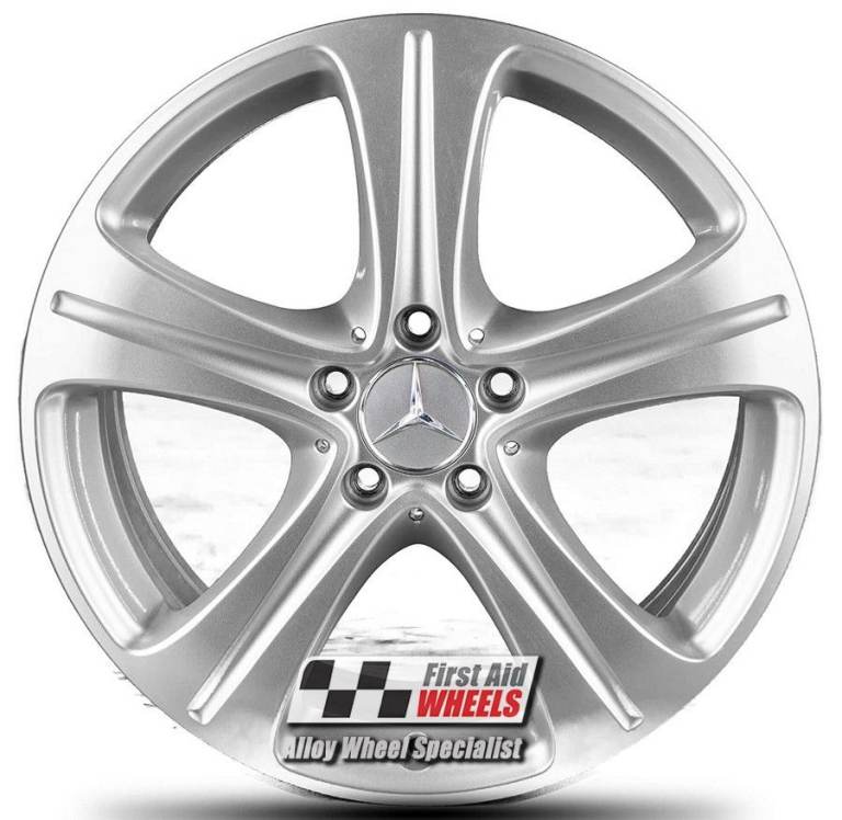 R608S Swap MERCEDES E CLASS W213 4X 18" GENUINE 5 SPOKE SILVER REFURBISHED ALLOY WHEELS