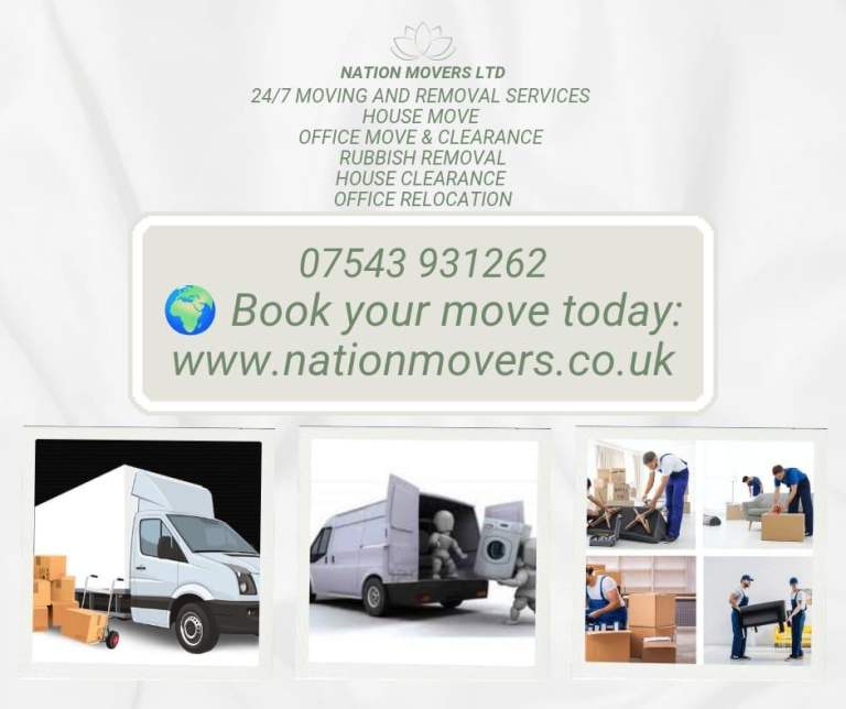 24/7 Man and Luton Van Hire House And Office Piano Movers IKEA Delivery Rubbish Removals Handyman 