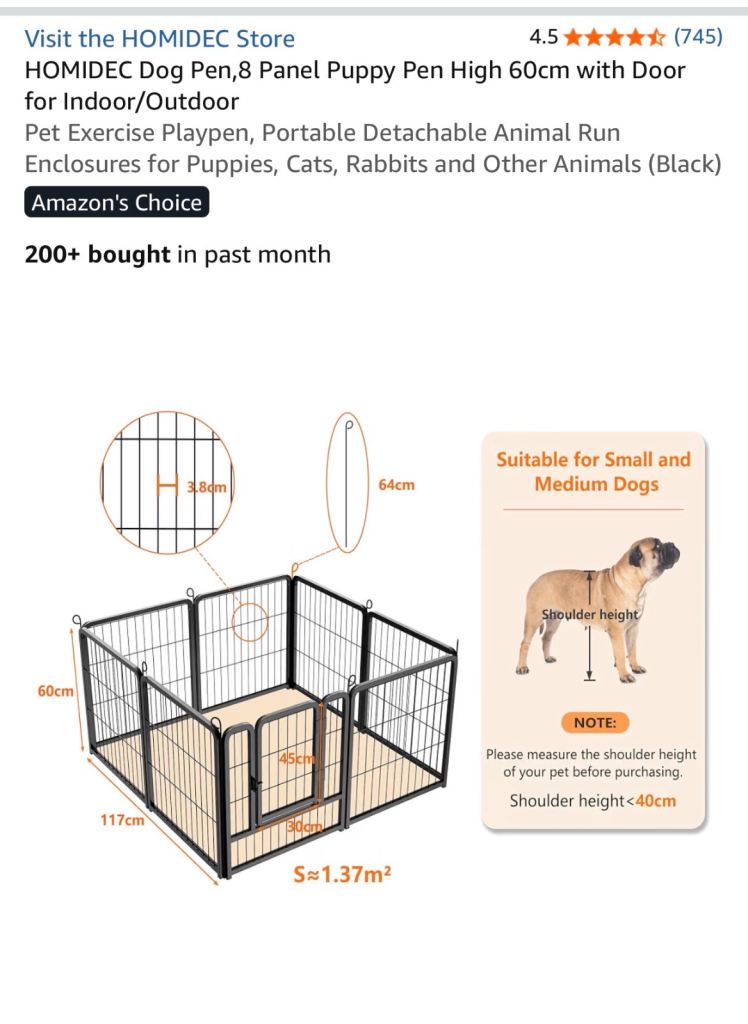 Homidec dog pen