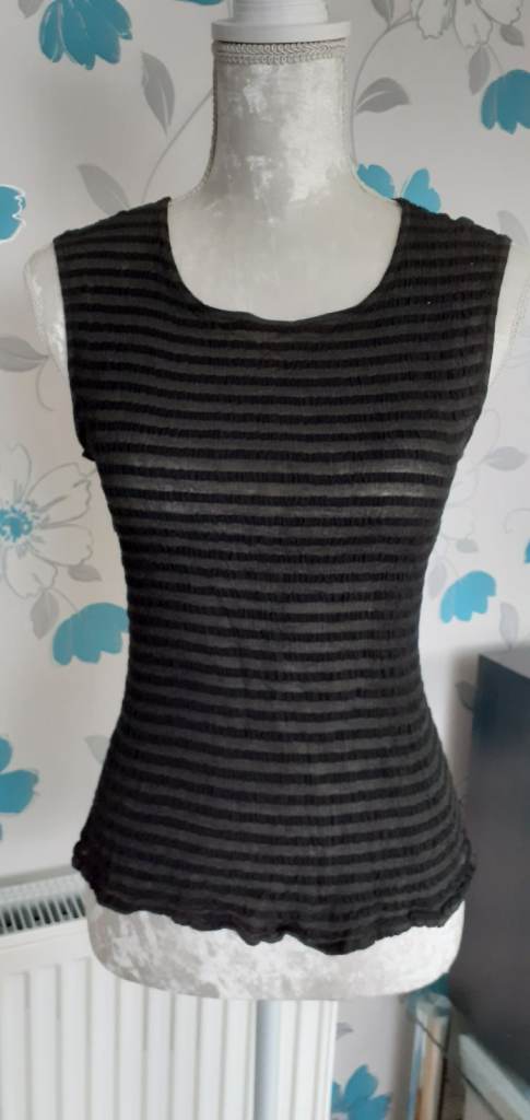 Womens Black Rushed Top.