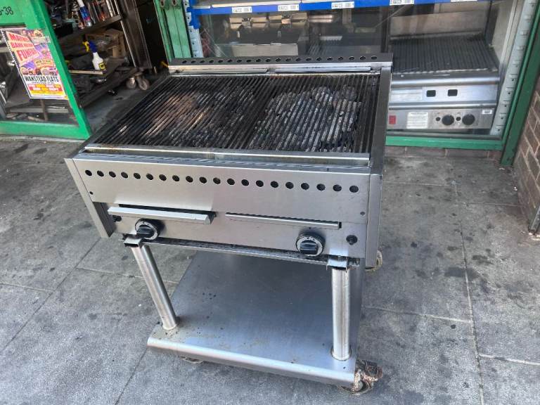 Large Stainless Steel BBQ Grill – Good Condition COMMERCIAL CATERING KITCHEN CAFE RESTAURANT SHOP 