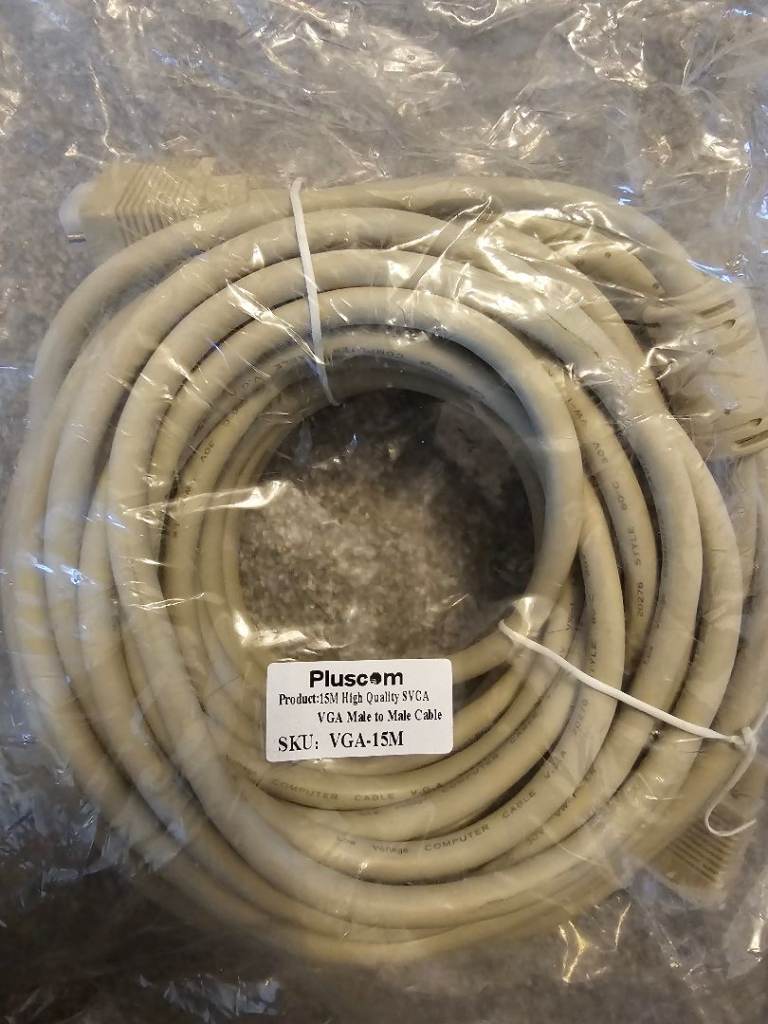 *NEW* 15-meter Pluscom SVGA cable