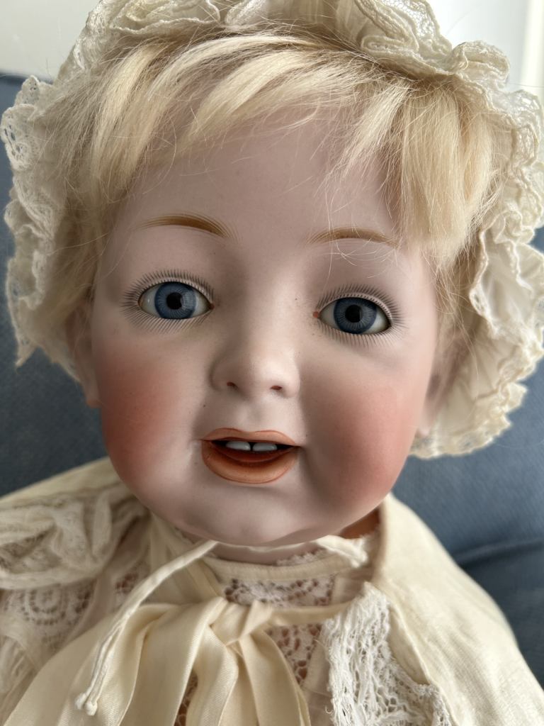 Antique Doll.  A large J D Kestner 211 bisque headed baby doll.