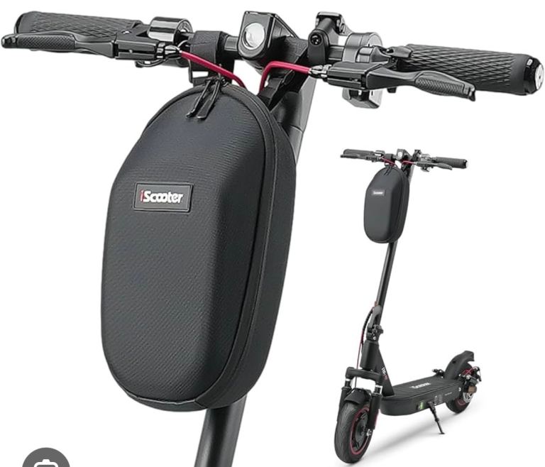 iScooter Portable Storage Bag for Electric Scooter Head - Waterproof Leather and Zipper (Brand New)
