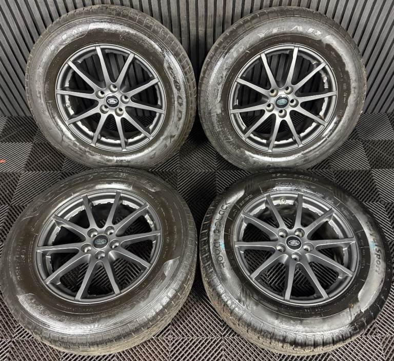 17'' GENUINE RANGE ROVER EVOQUE MULTISPOKE GREY LAND DISCOVERY SPORT ALLOY WHEELS TYRES