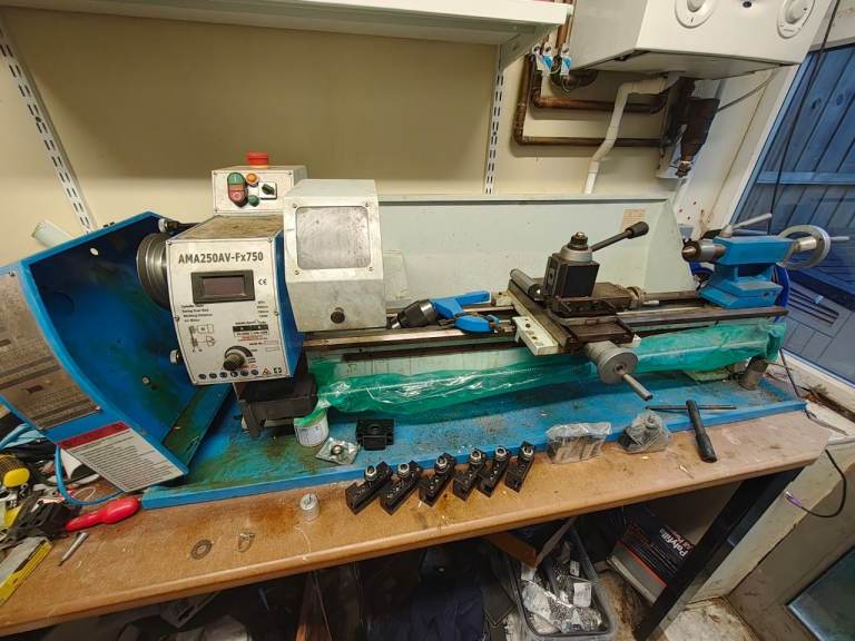 Amadeal AMA250AV-Fx750 Lathe Chassis + CNC Conversion Parts