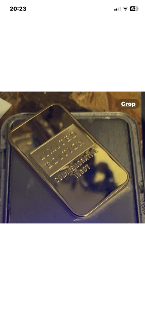 9ct gold bar ingot 