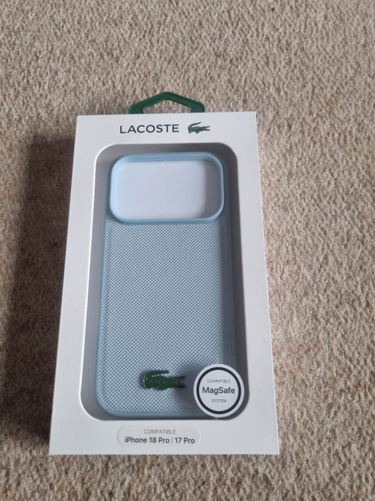 Lacoste iPhone 18 Pro | 17 Pro Case - Light Blue, New