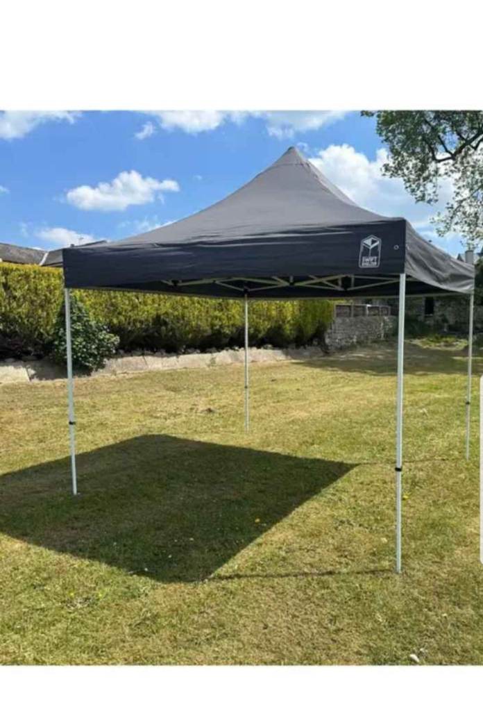 Gazebo 3m Swift Heavy Duty Grey with Wheeled Carry Bag. 25kg  Height 2.7m Brand New 
