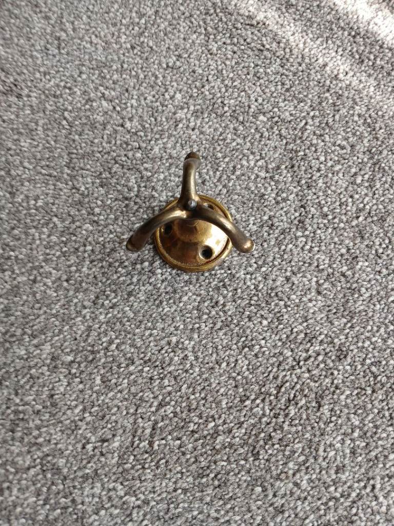 Antique brass spinning coat hook