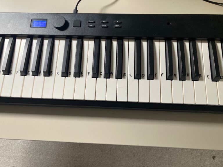 Axus 88 Note Folding Digital Piano with Carry Case In Black Excellent Condition