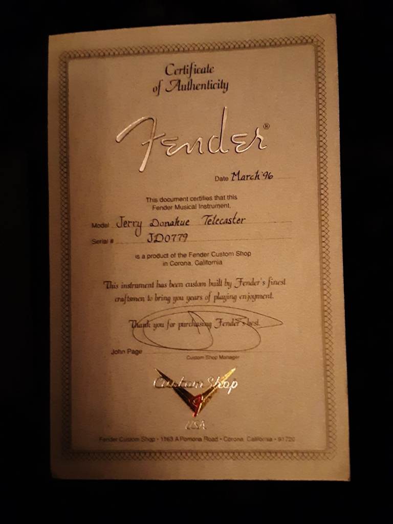 image for Fender custom shop jerry donahue telecaster 