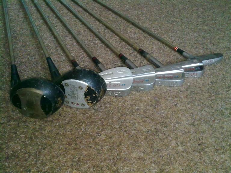 Arthur DArcy Bobby Locke Golf Clubs And Vintage Dunlop Golf Club Bag