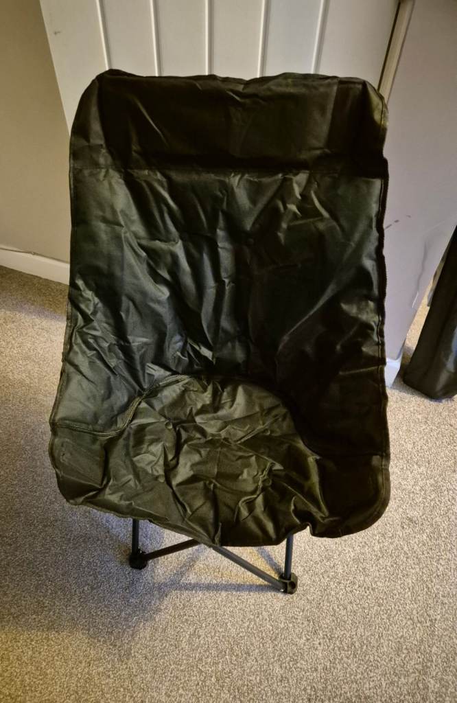 Black camping chair x 2 BN