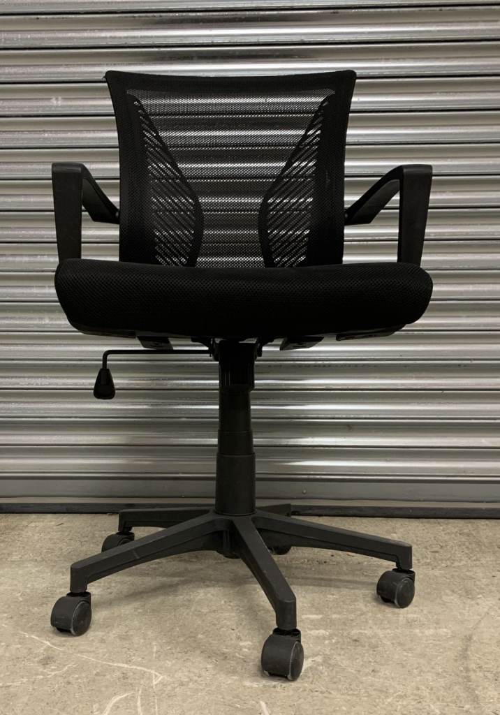 Second Hand Black Mesh Back Operators Chair with Gas Lift 5 Star Base & Arms 2OOF-CH-5093