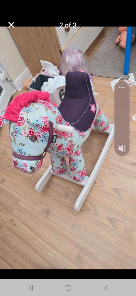 Mama's & Papas floral rocking horse