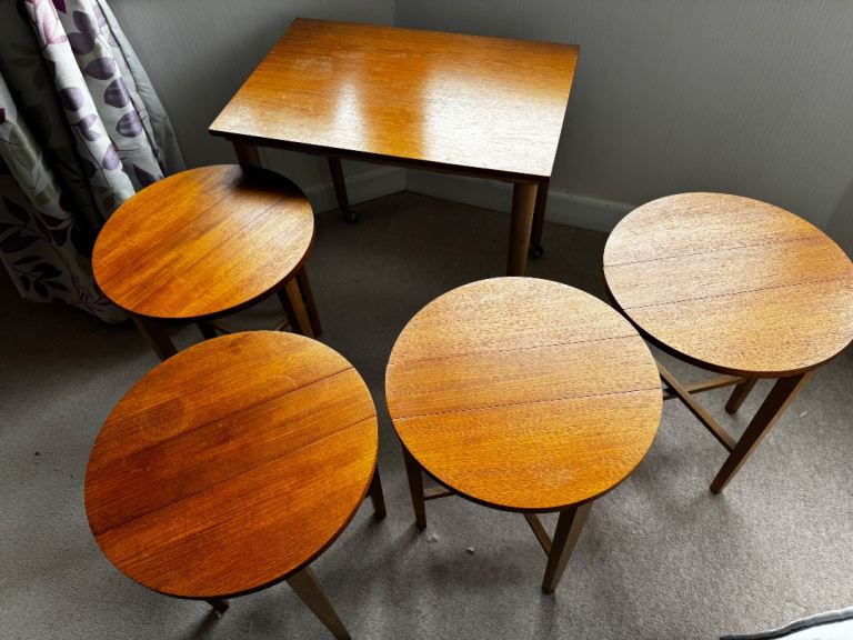 Mid century modern nesting tables. Danish.  