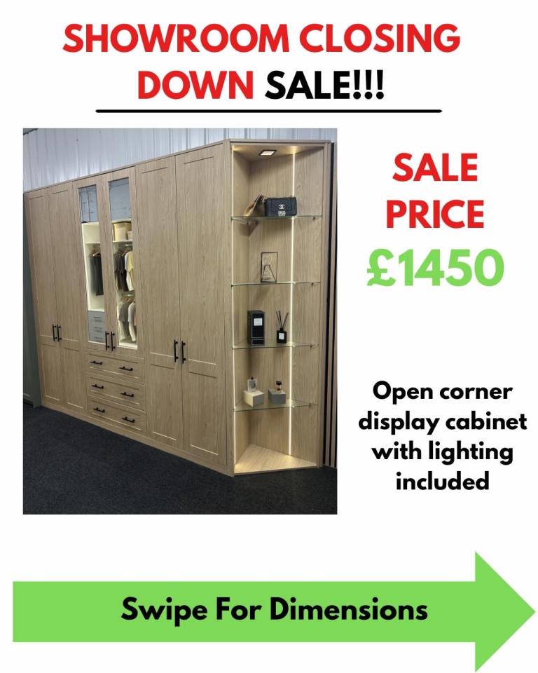 Ex display wardrobe unit now only £500