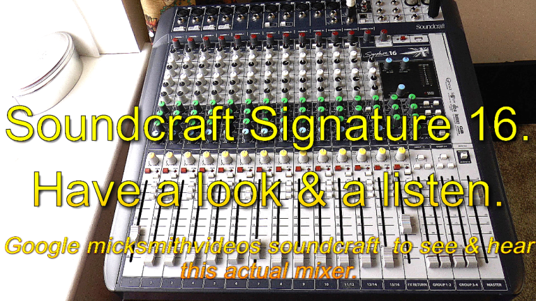 PA/DJ Mixer. Soundcraft Signature 16. 