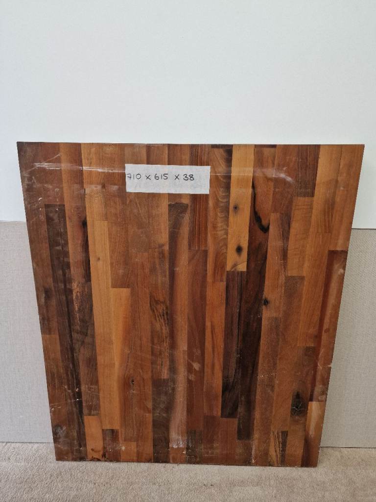Kitchen Worktop - Solid Wood - Iroko -  710 x 615 x 38mm - Reclaimed 