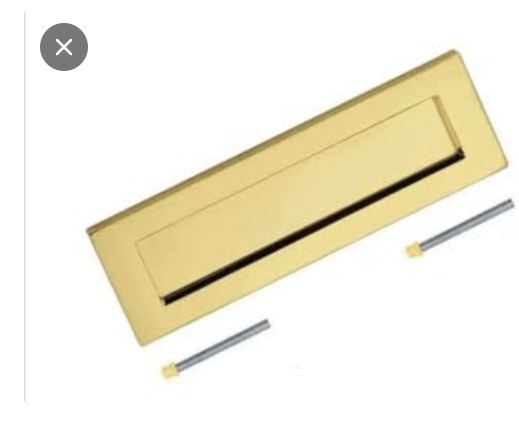 Traditional Type Victorian Letter Plate Polished Brass 250 mm X 100 mm