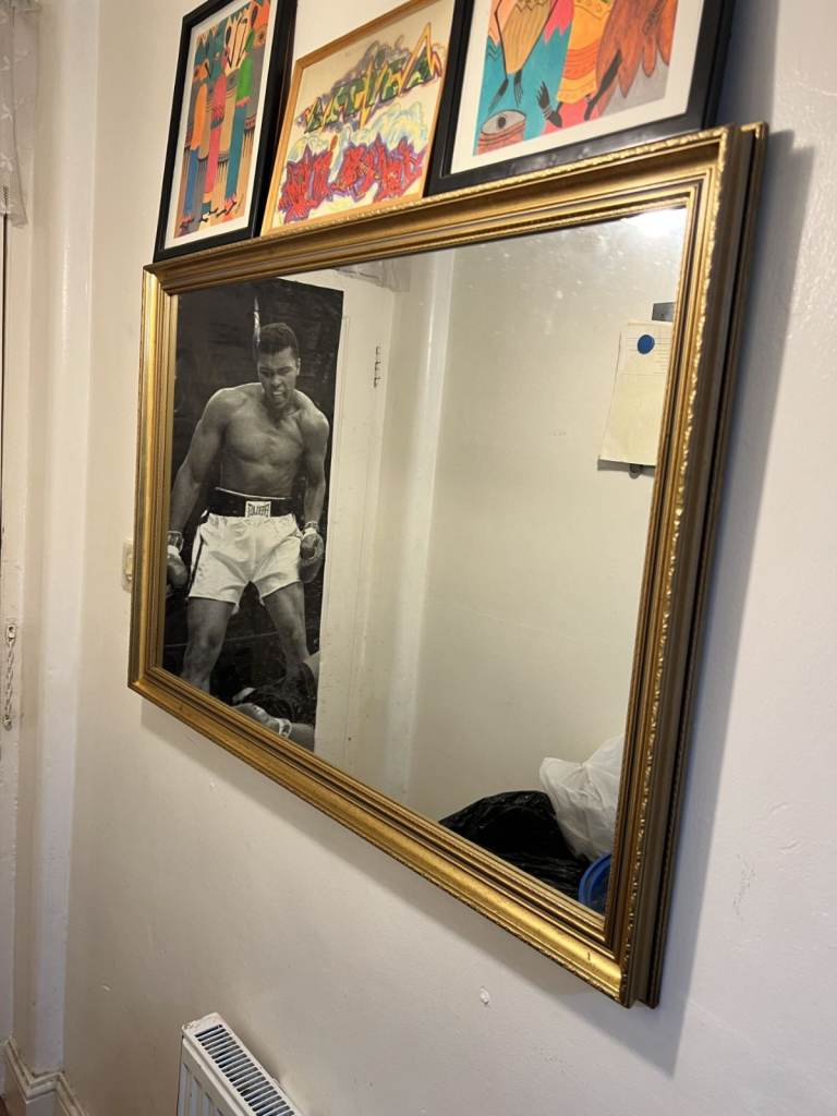 Large gold gilted mirror