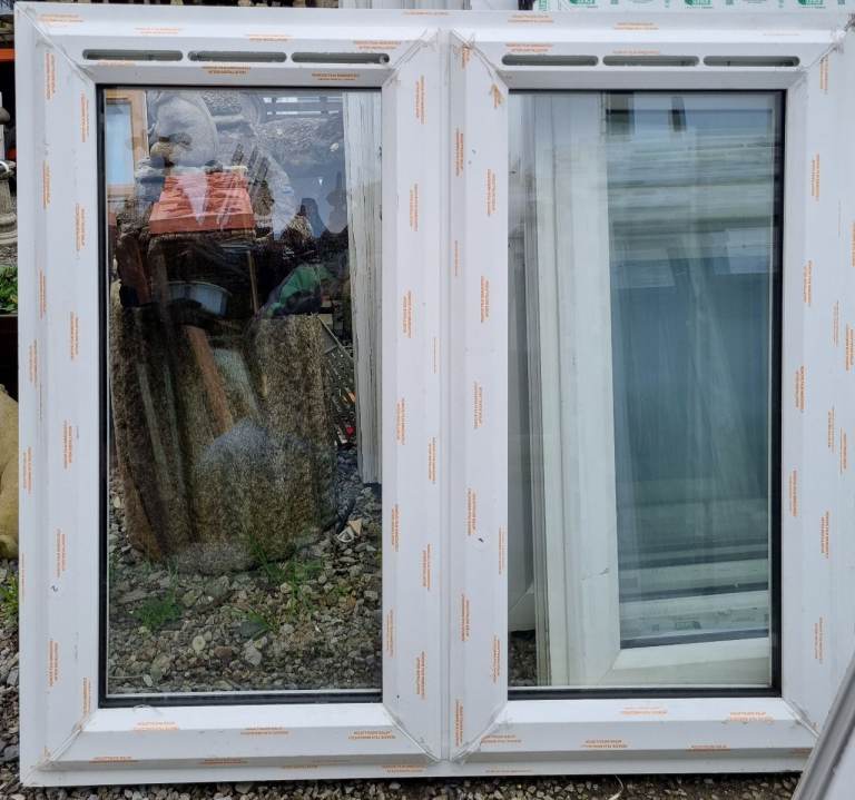New UPVC Double Glazed White Window 1050mm W x 955mm H #78