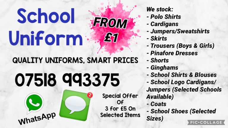 Quality School Uniform For Boys & Girls FROM £1 
