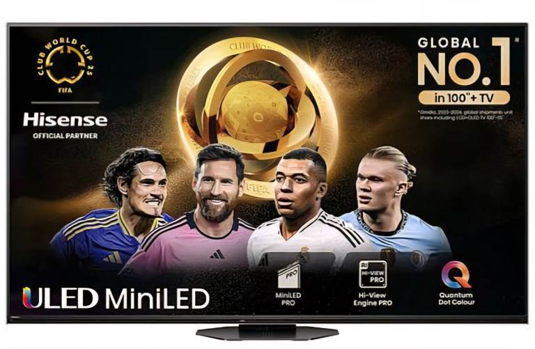 BOXED HISENSE 75U8NQTUK 75" Smart 4K Ultra HD HDR Mini LED TV with Amazon Alexa