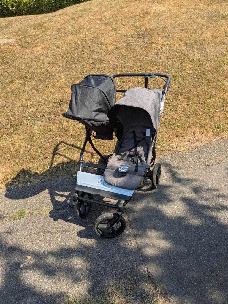 Mountain Buggy Duet Double Pushchair with Rain Cover