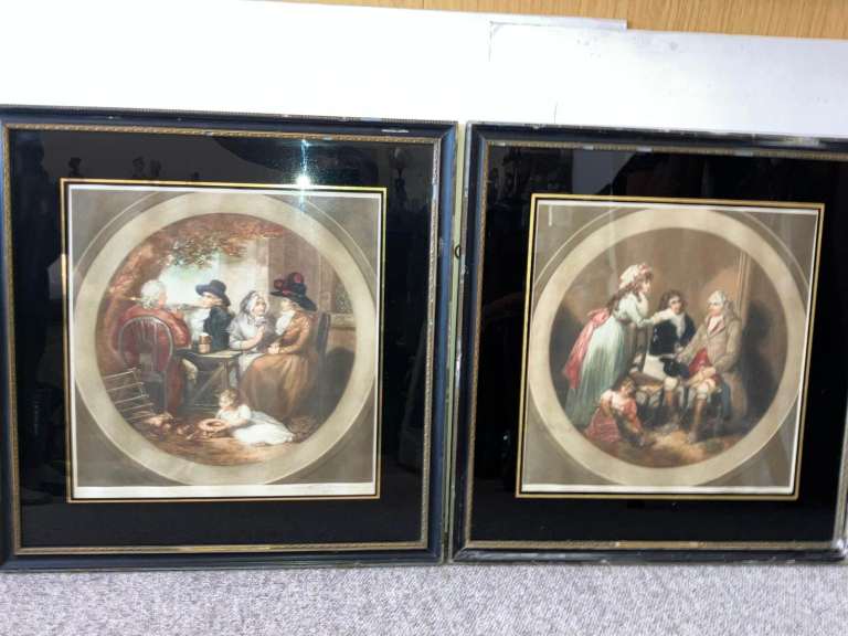1919 Pair of Engravings by Eugene Tily After Morland Publisher Frost & Reed Ltd