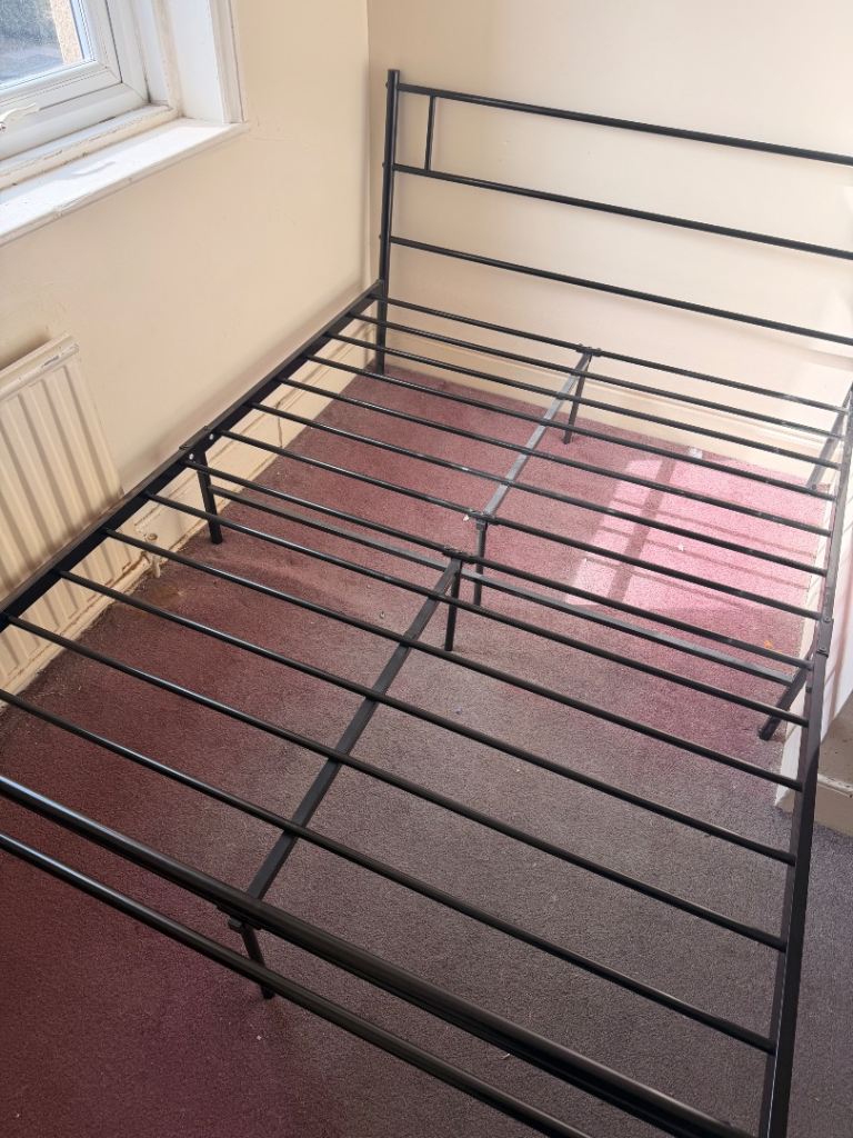 Black Metal Double Bed Frame