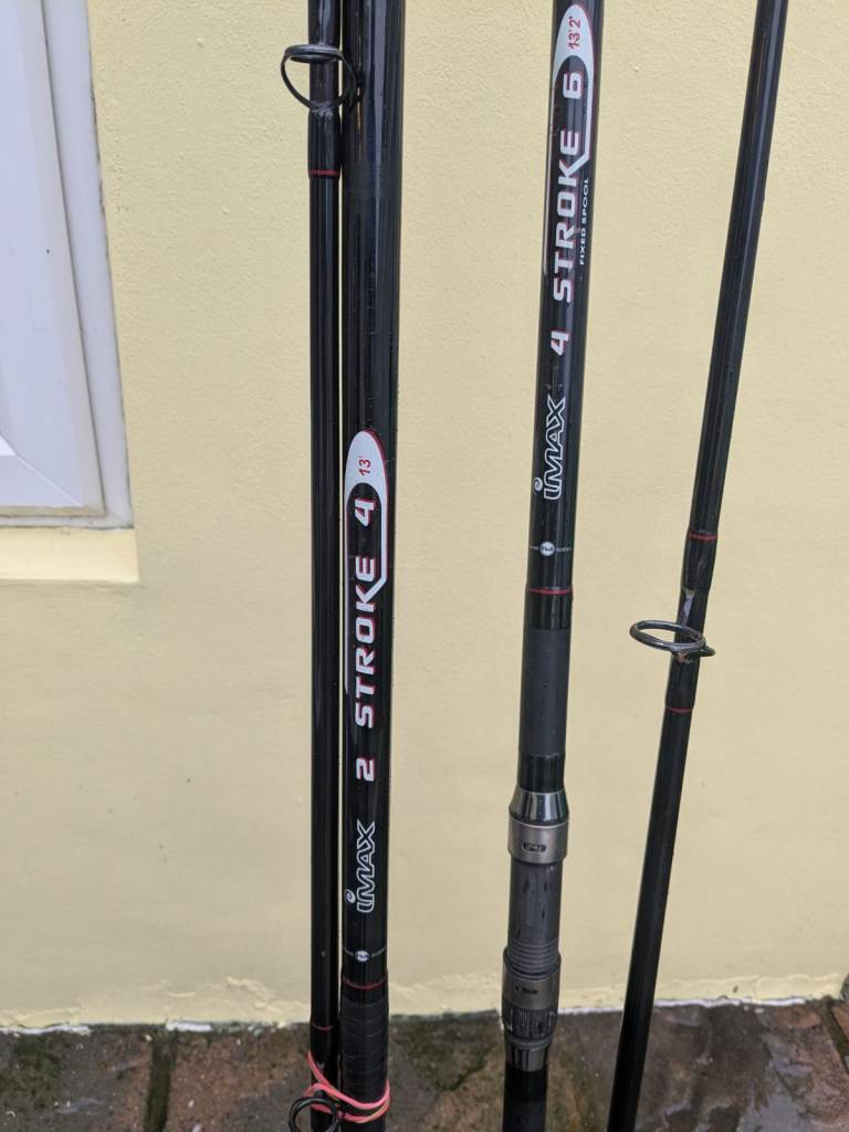 x2 IMAX beachcaster fishing rods 1 is light beach other is full power 13ft rung for fix spool 