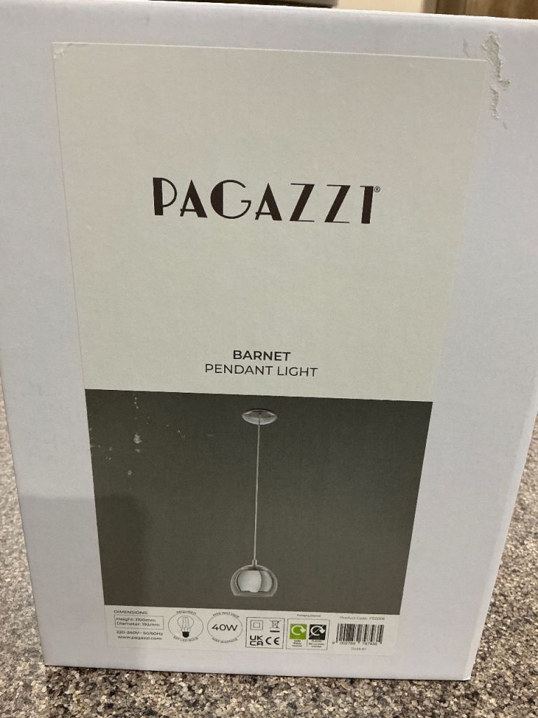 FREE Pagazzi Barnet pendant light, missing glass part of shade