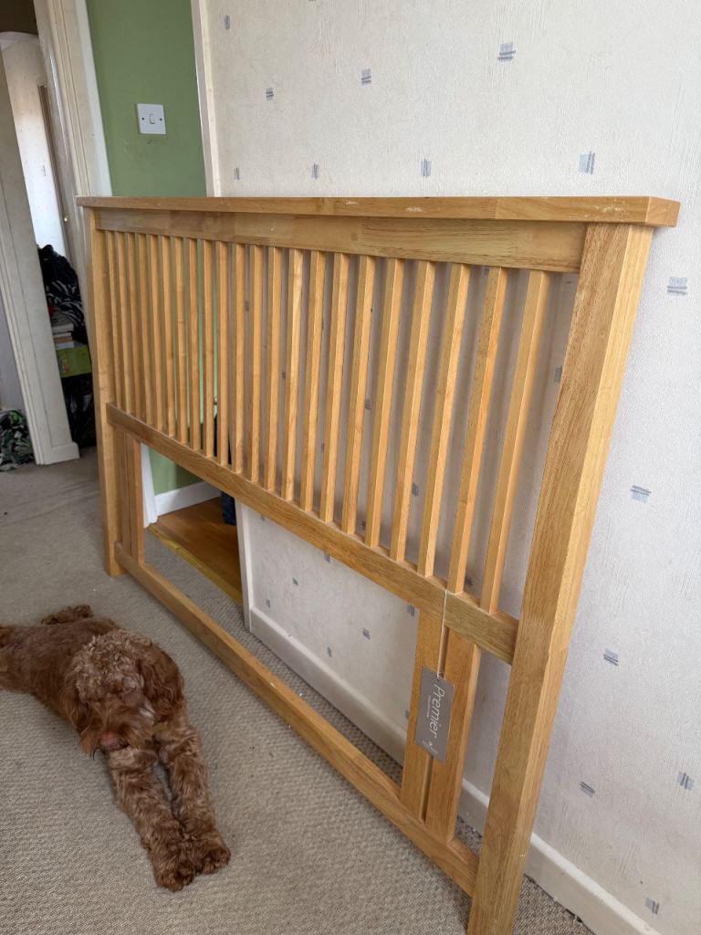 Light oak headboard