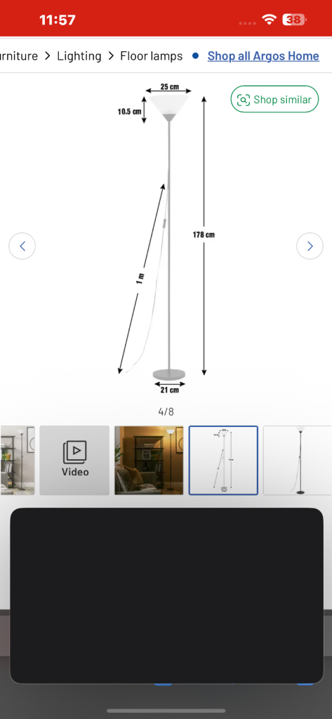 Free standing lamp