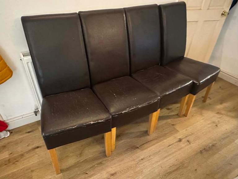 Free Black leather chairs