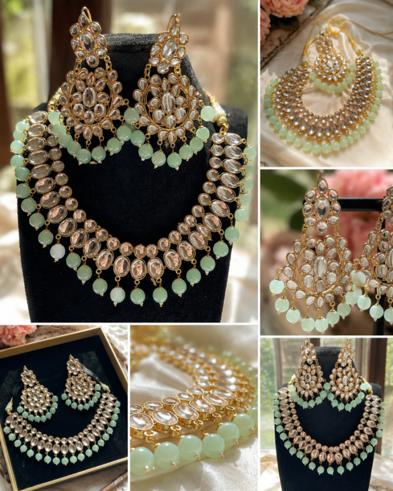 Mint jewellery set with earrings 