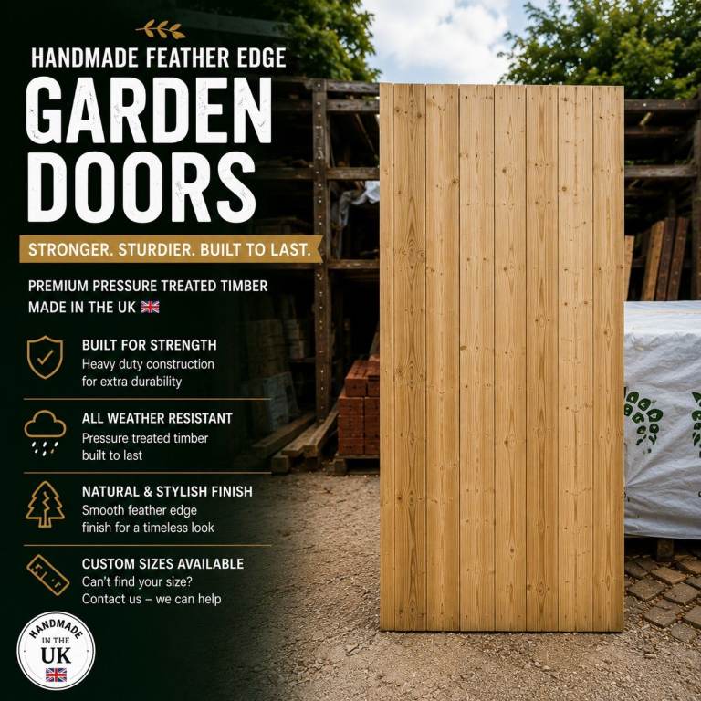 Handmade Wooden Garden Gates | 75cm Gate | Other Sizes & Made to Measure | Deliver Across UK. 