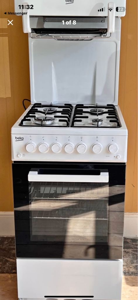 BEKO KA52NEK 50 cm Gas Cooker NEW -White RRP