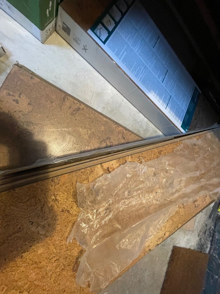 Gorgeous textural cork floor planks  (approx 6.3 sq m)