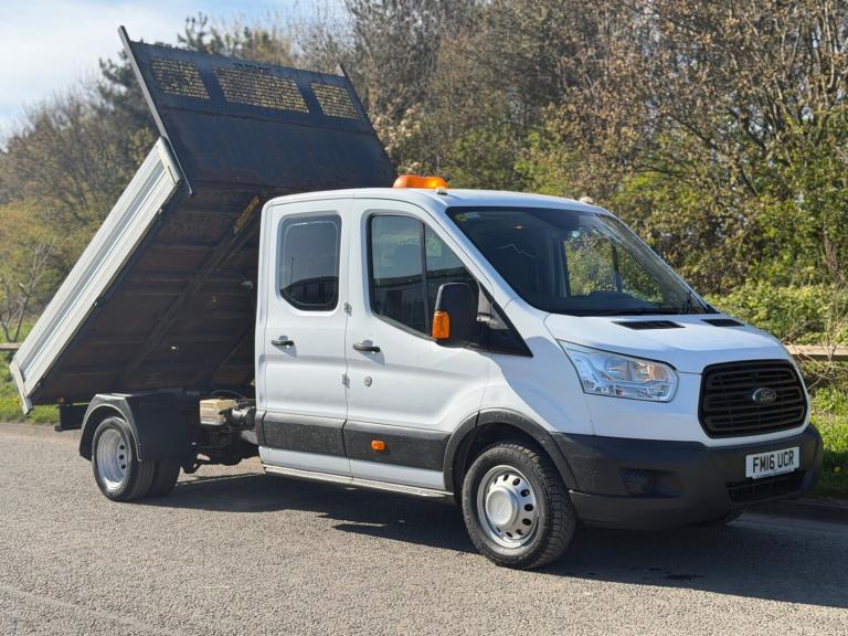 2016 16 FORD TRANSIT 350 RWD LWB DOUBLE CAB TIPPER 2.2 CHAIN DRIVEN NO VAT!!