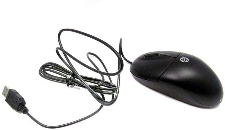 HP Original & Genuine 3 Button USB Optical Scroll Wheel Mouse for PC and Mac