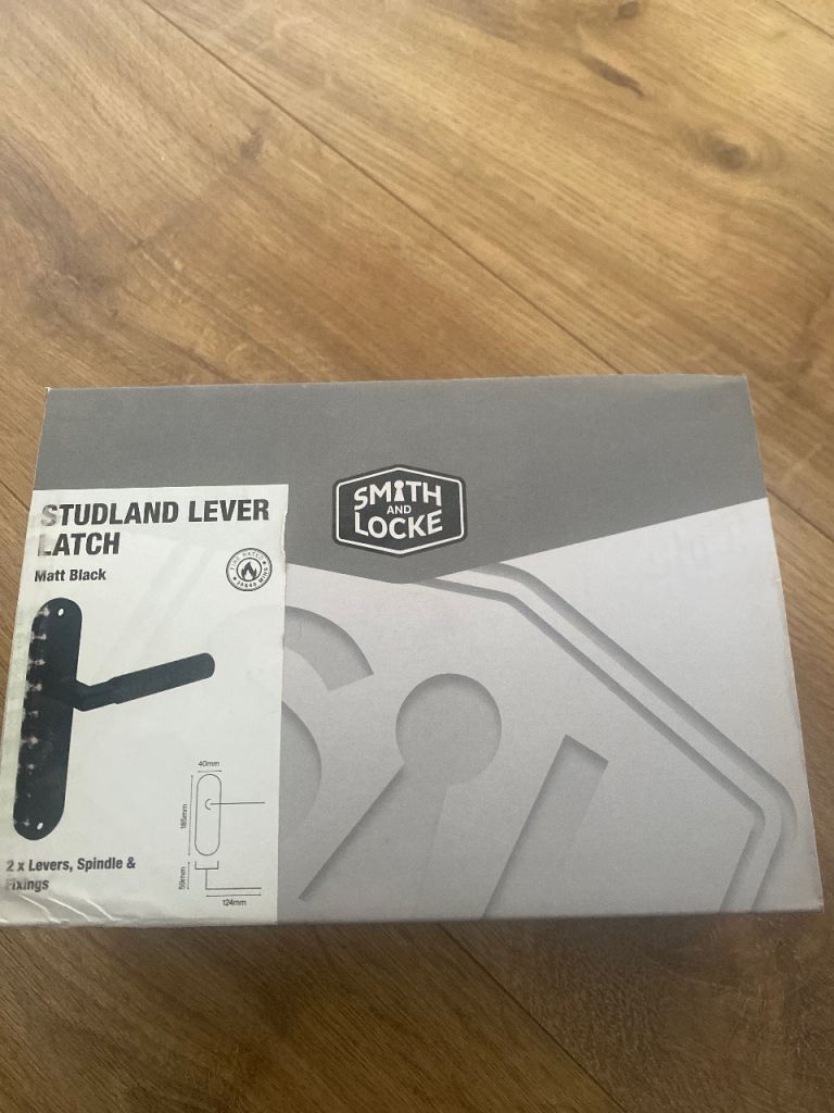 Smith and Locke Studland Lever Latch - Matt Black