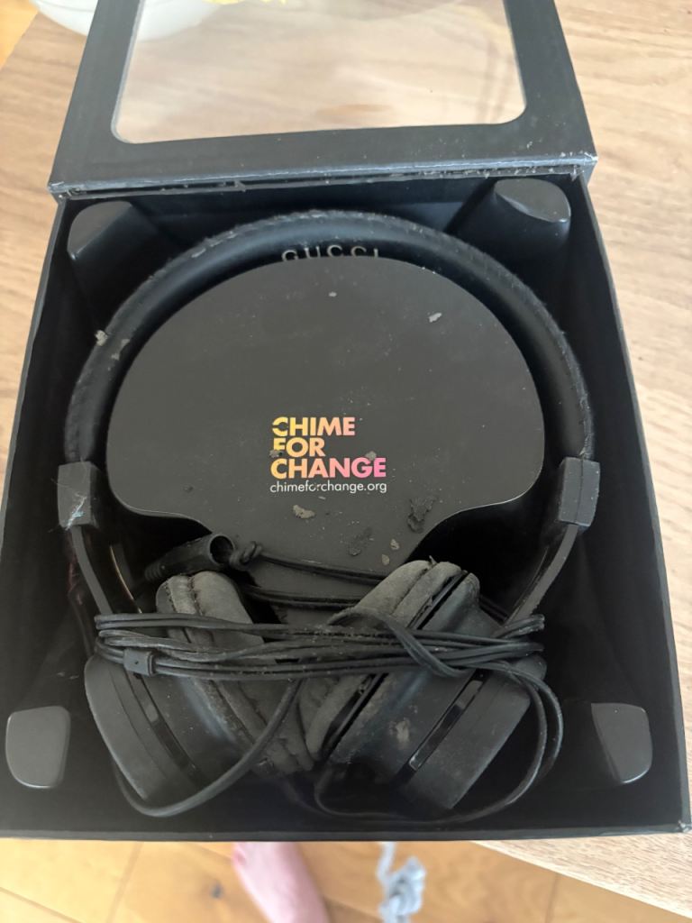 Gucci 'Chime for Change' Headphones - Wired, Black