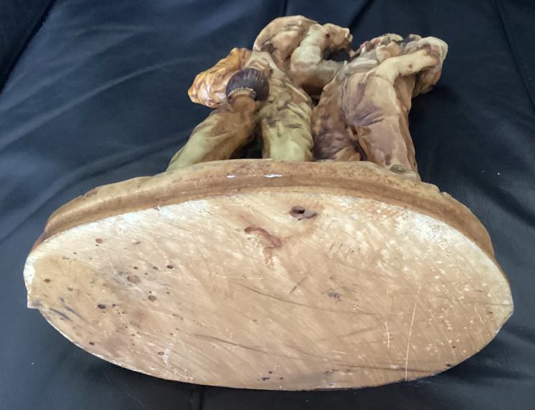 A FANTASTIC VINTAGE FRANCO INGARGIOLA SCULPTURE  “DRUNK FRIENDS”