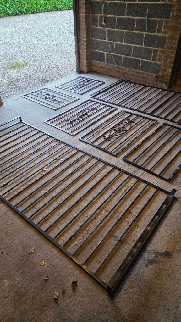 7No. Steel Black Window Guards Various sizes